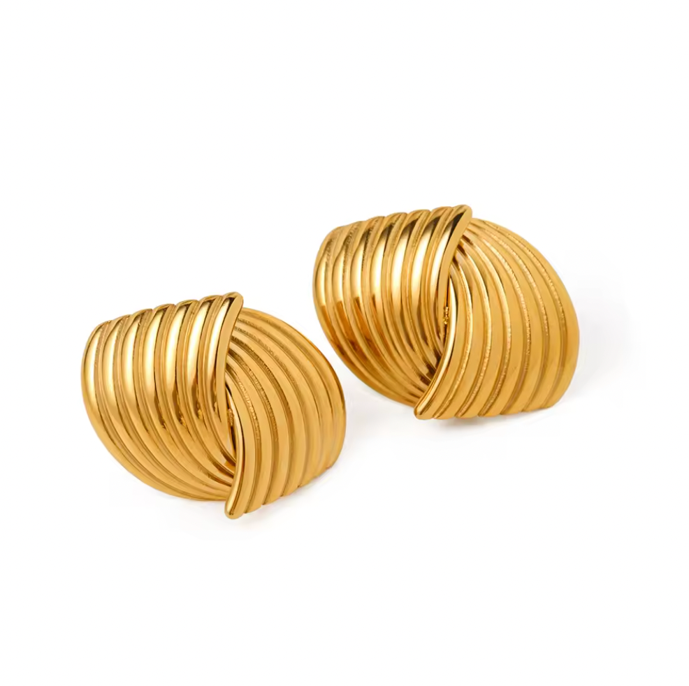 Kerri Twist Gold Studs