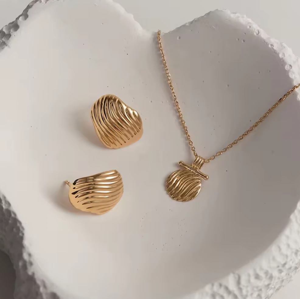 Waves Coin Necklace