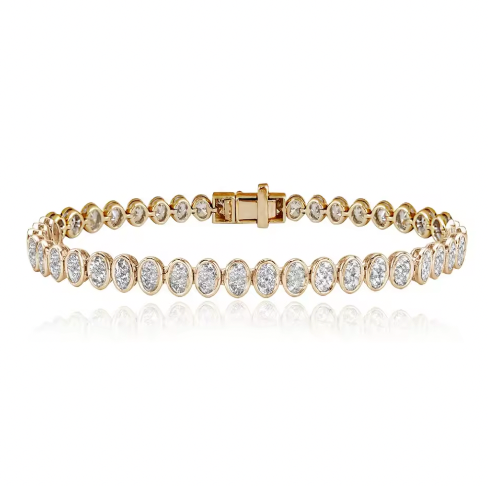 Oval Bezel Tennis Bracelet
