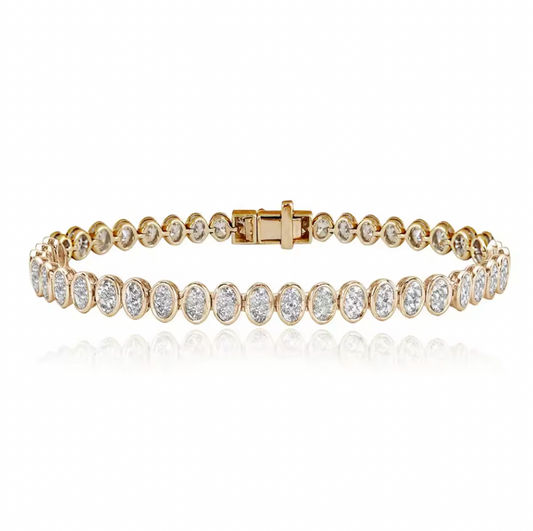Oval Bezel Tennis Bracelet