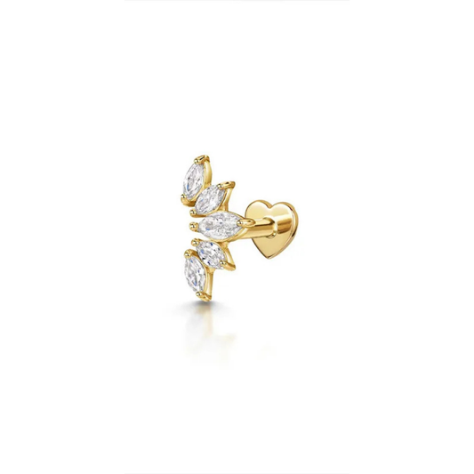 Marquise Cluster Cartilage Stud