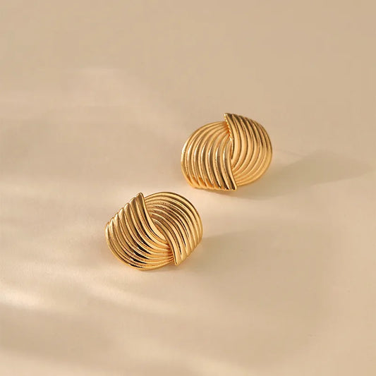 Kerri Twist Gold Studs