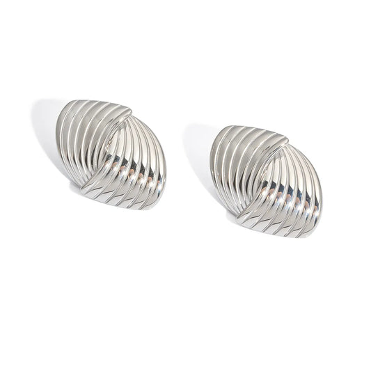 Kerri Twist Silver Studs