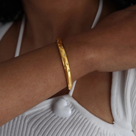 Starry Night Gold Bangle